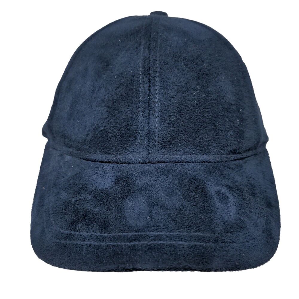 Unbranded Snapback Hat Blue OSFM Suede Adjustable 6 Panel Blank
